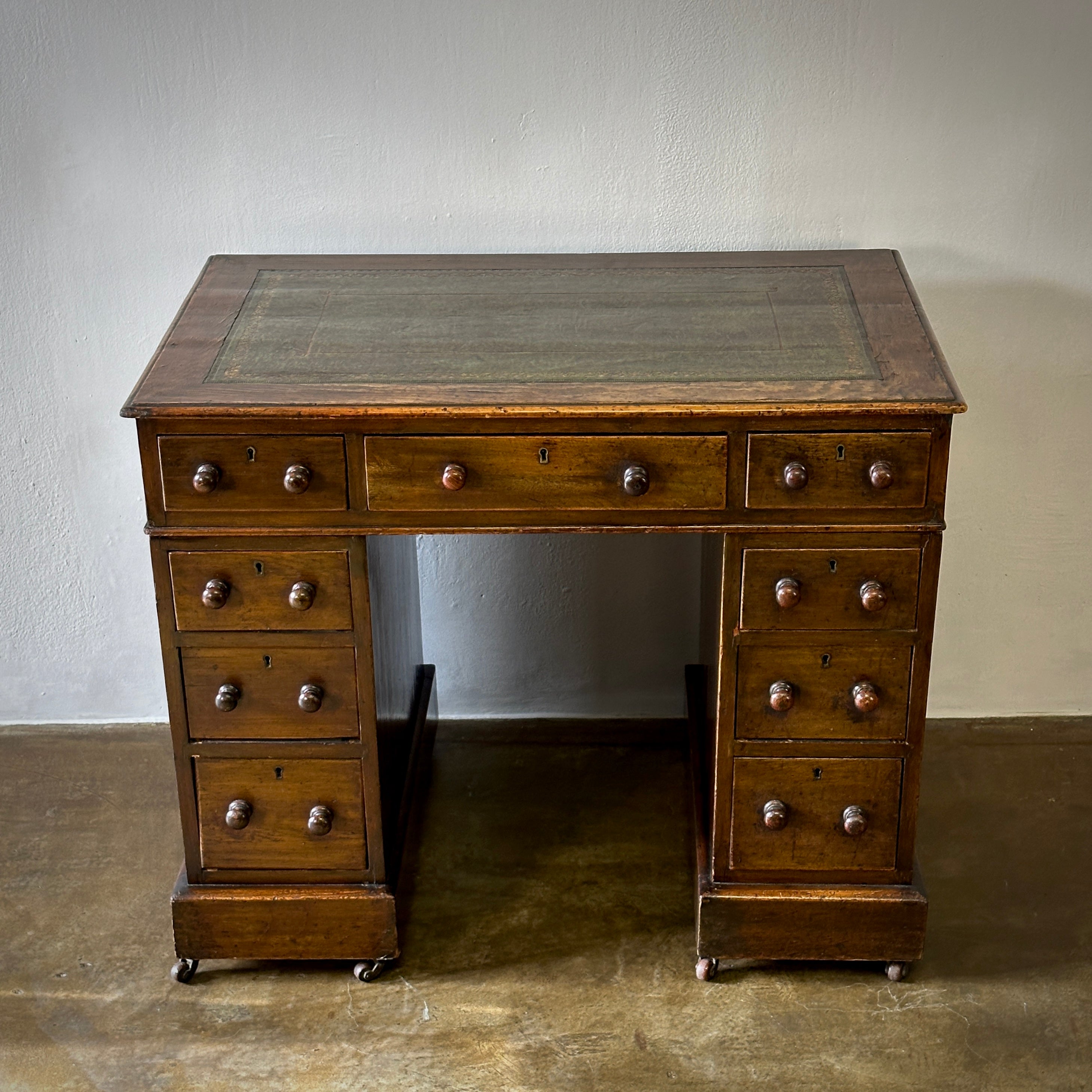 Leather Topped Desk in Walnut