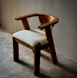 Set of Six Oak Dining Chairs by De Puydt