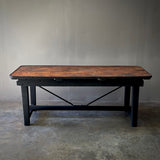 Industrial Table with Wood Top