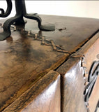 Primitive Leather Bar Cabinet
