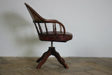 Mahogany Swivel Desk Chair