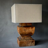 Wood Pedestal Lamp