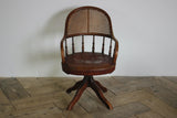 Mahogany Swivel Desk Chair