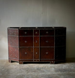Studded Leather Stick Stand