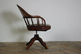 Mahogany Swivel Desk Chair