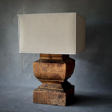 Wood Pedestal Lamp