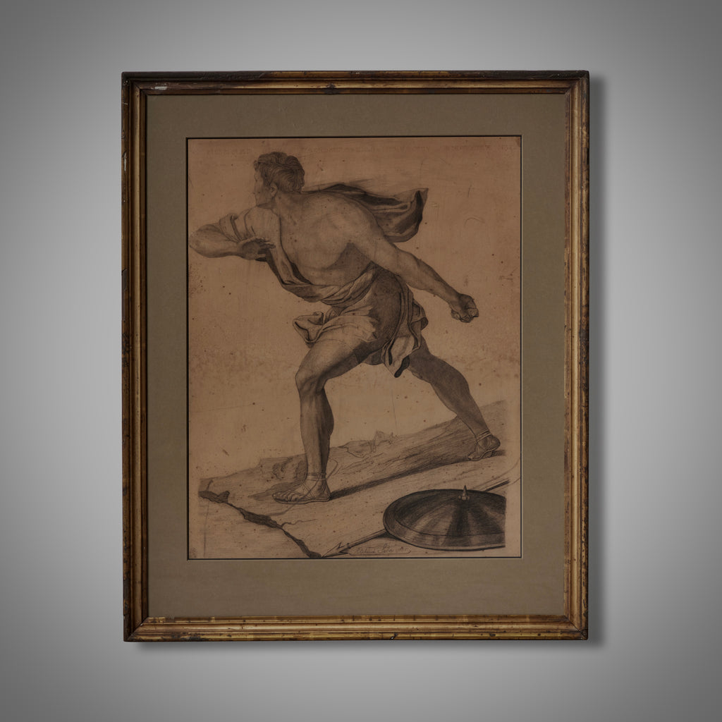 Pencil Drawing of Roman Gladiator
