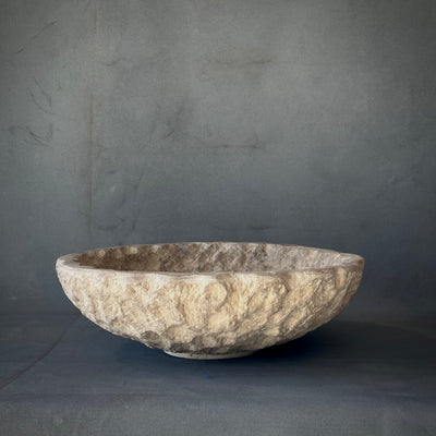 Large Reconstituted Stone Bowl