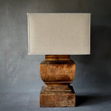 Wood Pedestal Lamp