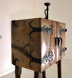 Primitive Leather Bar Cabinet