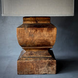 Wood Pedestal Lamp