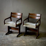 Pair of Brutalist Armchairs