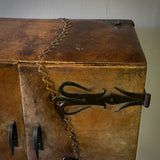 Primitive Leather Bar Cabinet