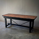 Industrial Table with Wood Top