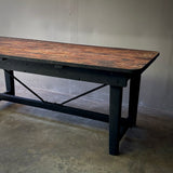 Industrial Table with Wood Top
