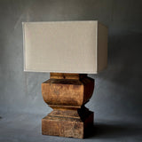 Wood Pedestal Lamp