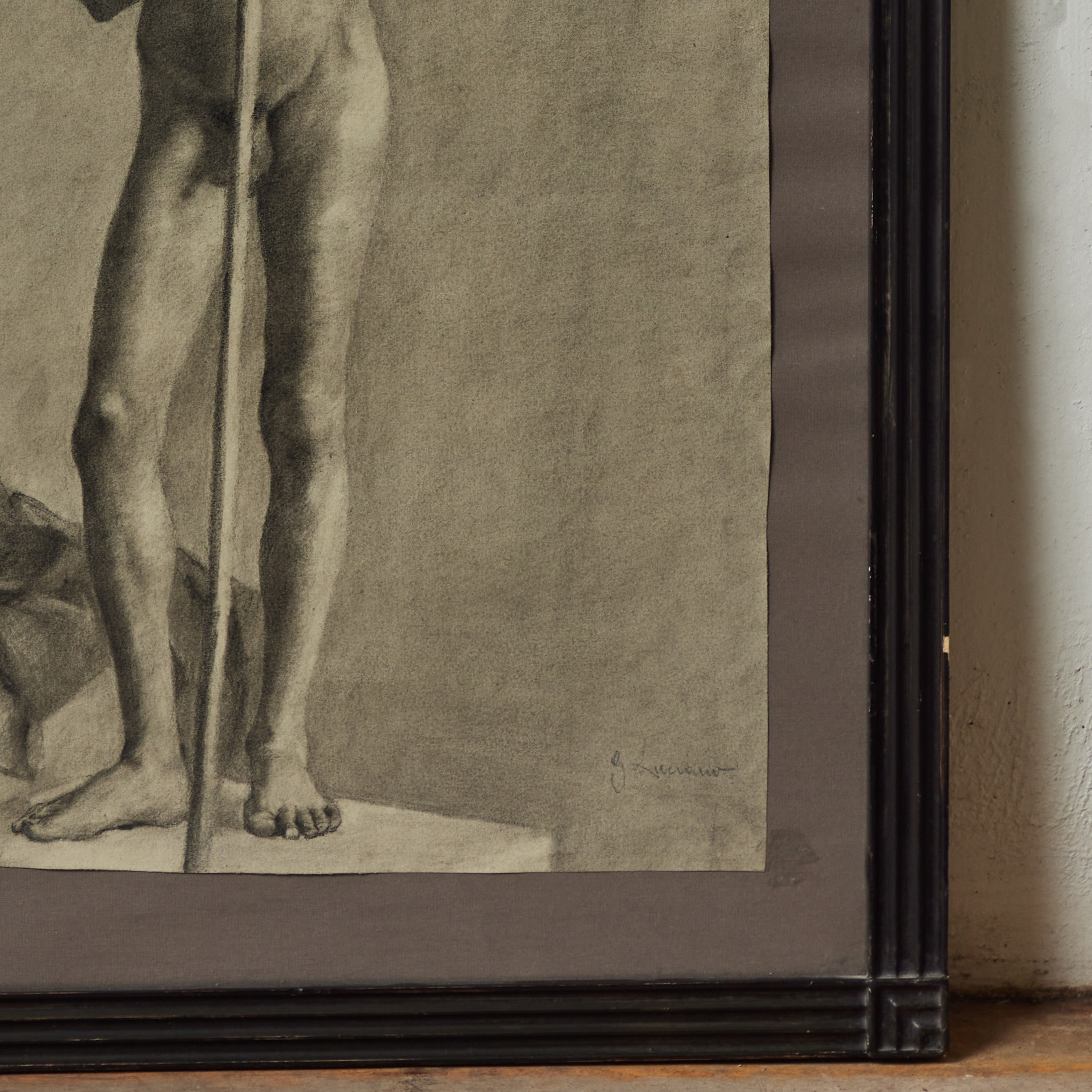Pair of Academic Charcoal Drawings