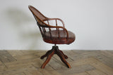 Mahogany Swivel Desk Chair