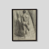 Academic Charcoal Drawing of Nude