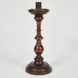 WOODEN CANDLESTICK IN WALNUT