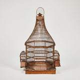 WOOD AND METAL BIRDCAGE