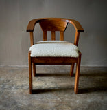 Set of Six Oak Dining Chairs by De Puydt