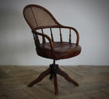 Mahogany Swivel Desk Chair