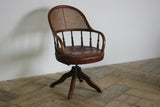 Mahogany Swivel Desk Chair