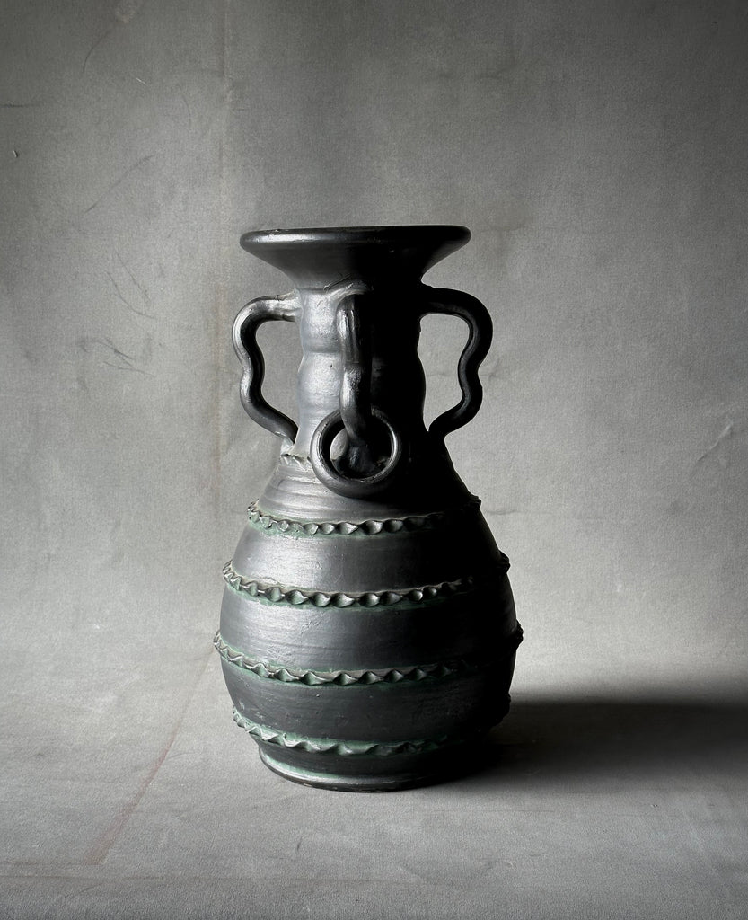 Black Stoneware Vase