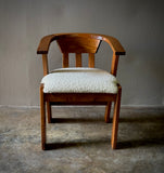 Set of Six Oak Dining Chairs by De Puydt