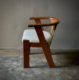 Set of Six Oak Dining Chairs by De Puydt