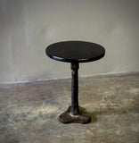 Small Iron Side Table with Wood Top