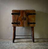 Primitive Leather Bar Cabinet
