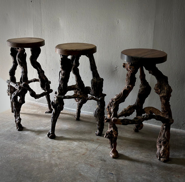 Grape Vine Stools Lee Stanton Antiques