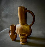 Set of Three Wood Vases