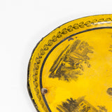 TOLE TRAY WITH TOILE MOTIF