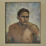 Gouache Painting of Young Man