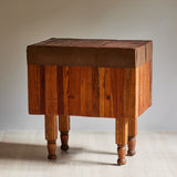 Chopping Block Table With Copper Top