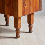 Chopping Block Table With Copper Top
