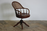 Mahogany Swivel Desk Chair