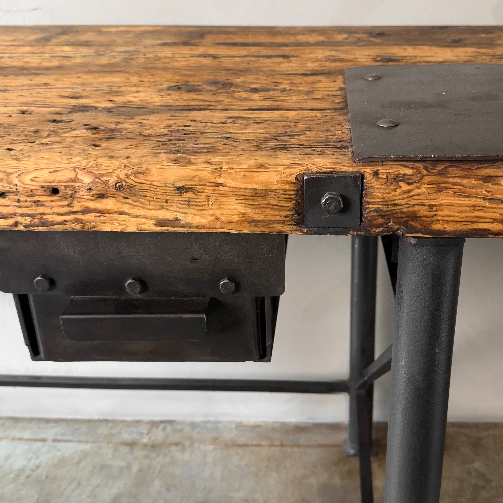 Metal and Wood Work Desk