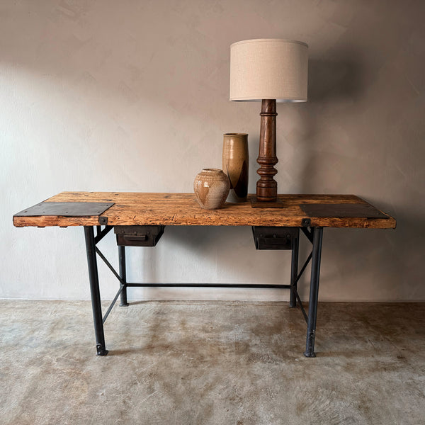 Metal and Wood Work Desk