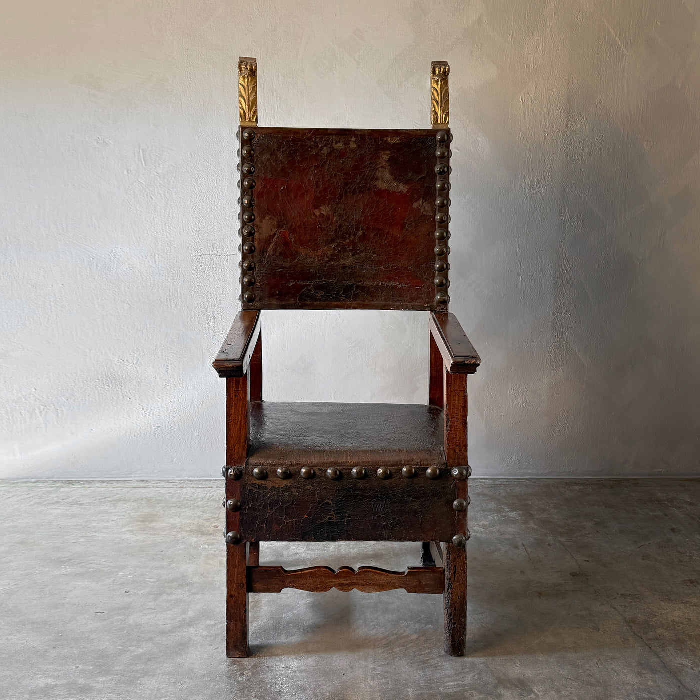 Tall Armorial Arm Chair