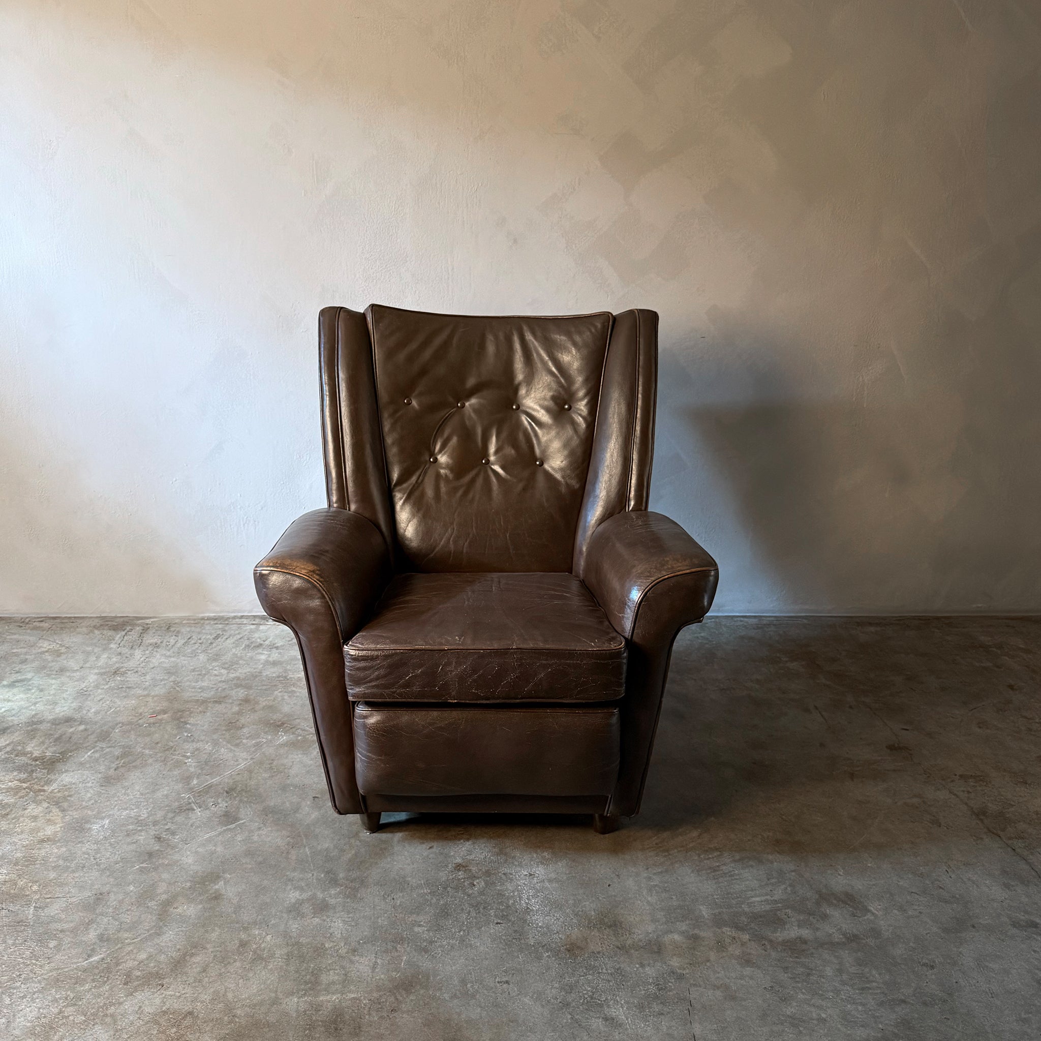 Wingback Leather Arm Chair