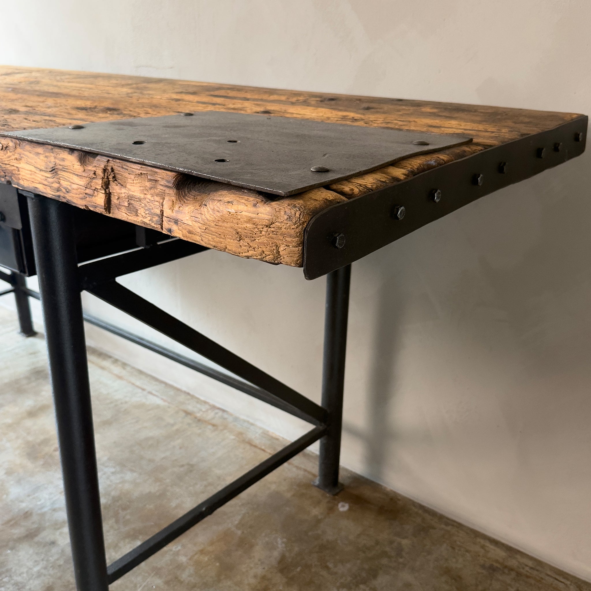 Metal and Wood Work Desk