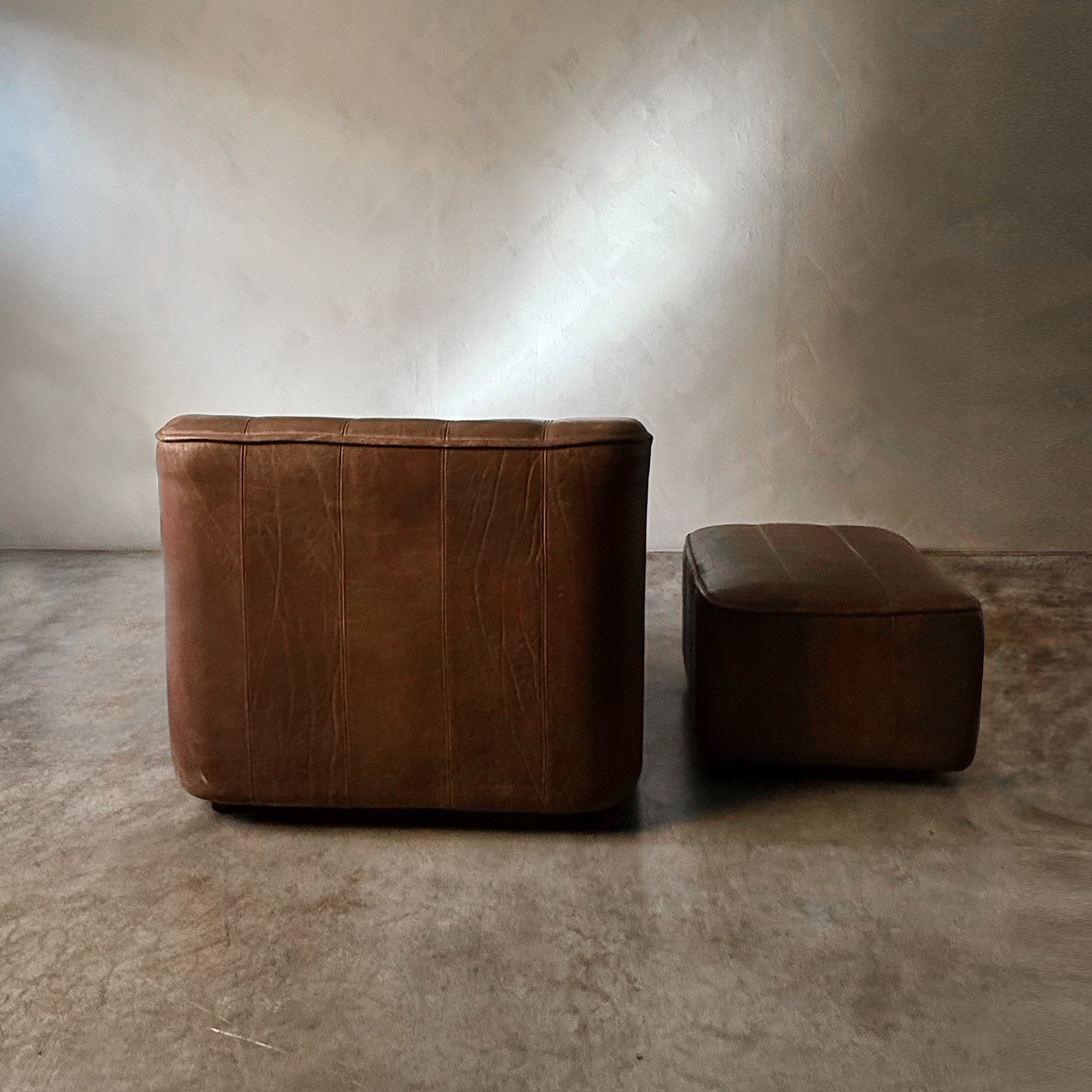 De Sede Arm Chair and Ottoman