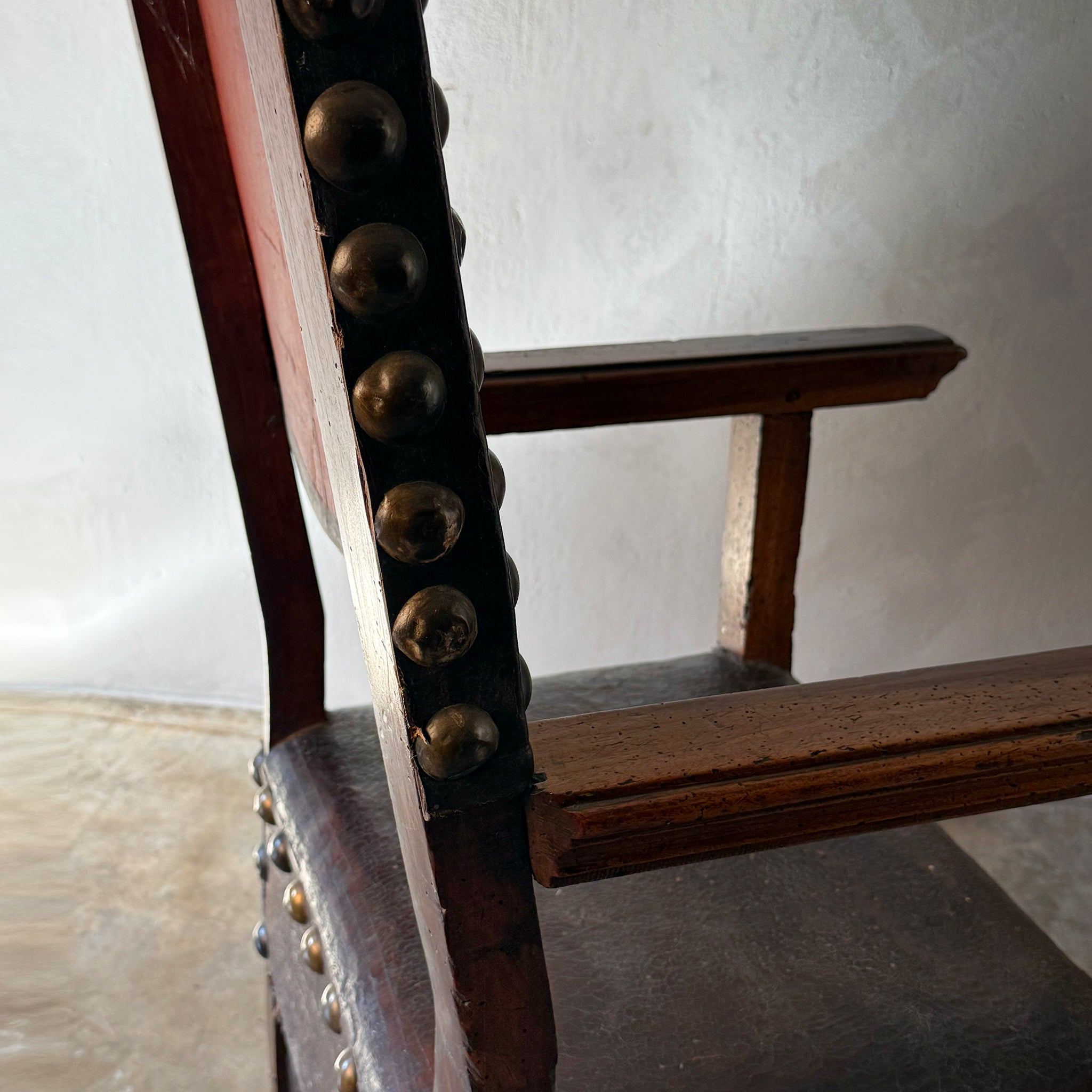 Tall Armorial Arm Chair