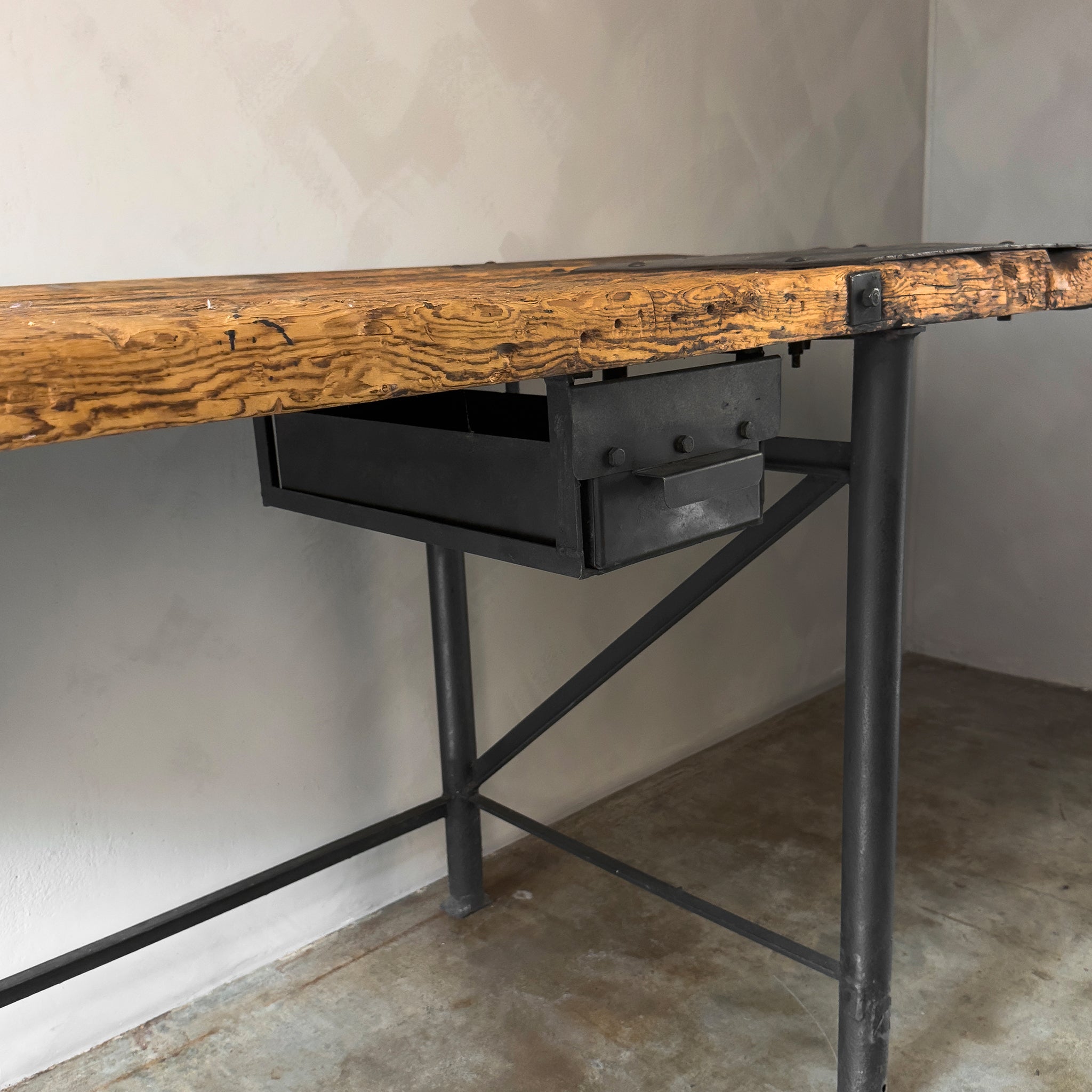 Metal and Wood Work Desk