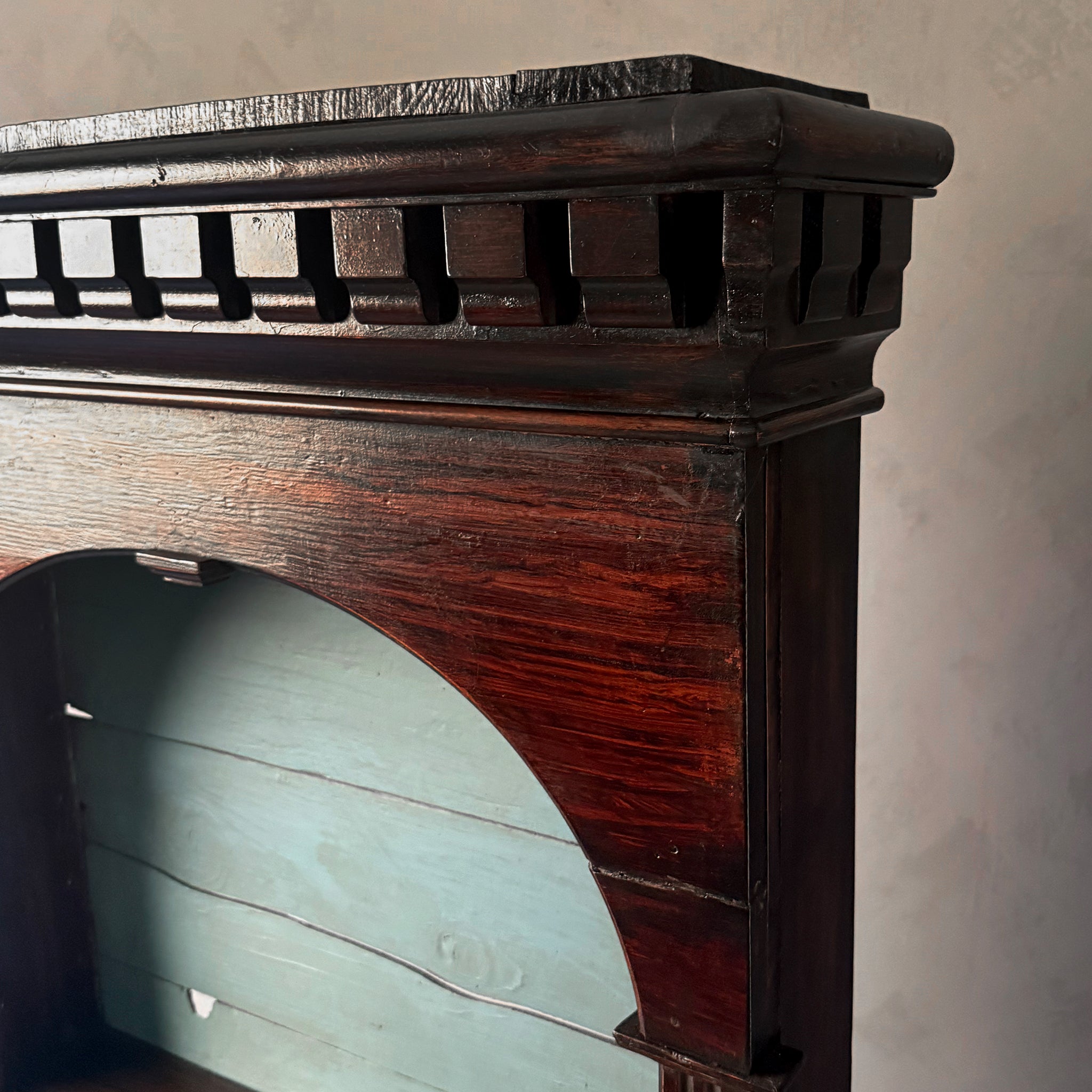Victorian English Bookcase with Caned Doors