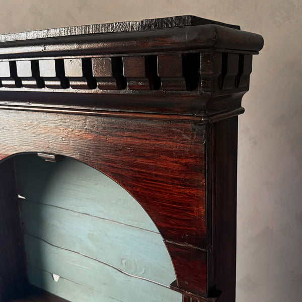 Victorian English Bookcase with Caned Doors